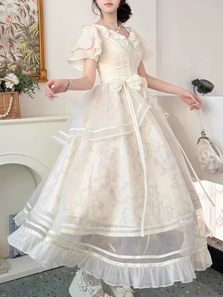 Estilo floresta doce vintage a - French Vintage Floral Midi Dress avaliação e preço