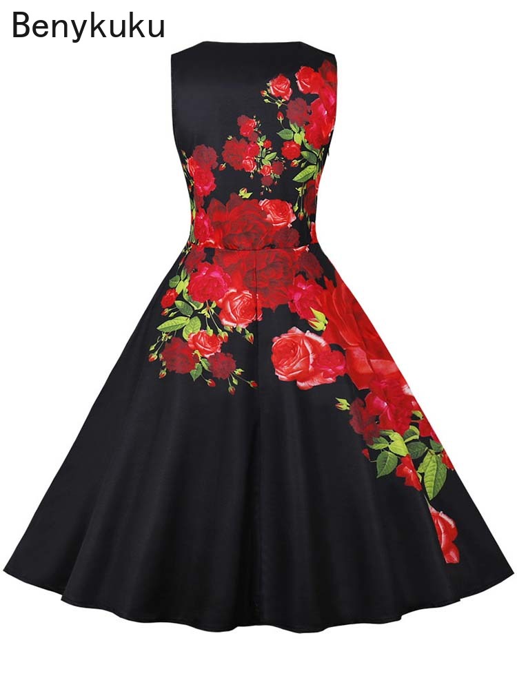 1950s vintage vestido de verão - French Vintage Floral Midi Dress avaliação e preço