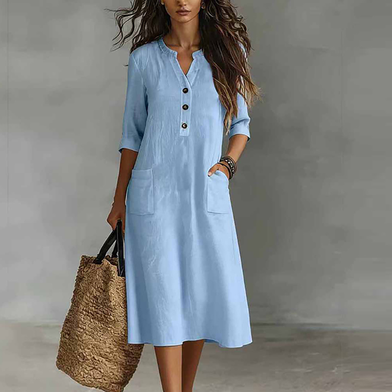 Vestido Midi Feminino Casual d - Boho Summer Beach Maxi Dress avaliação e preço