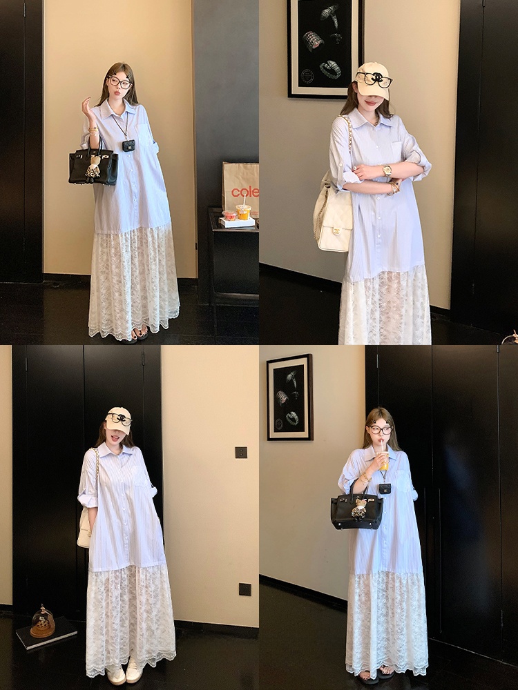 Vestido Chemise Feminino Luu C - Korean Style A Line Shirt Dress avaliação e preço