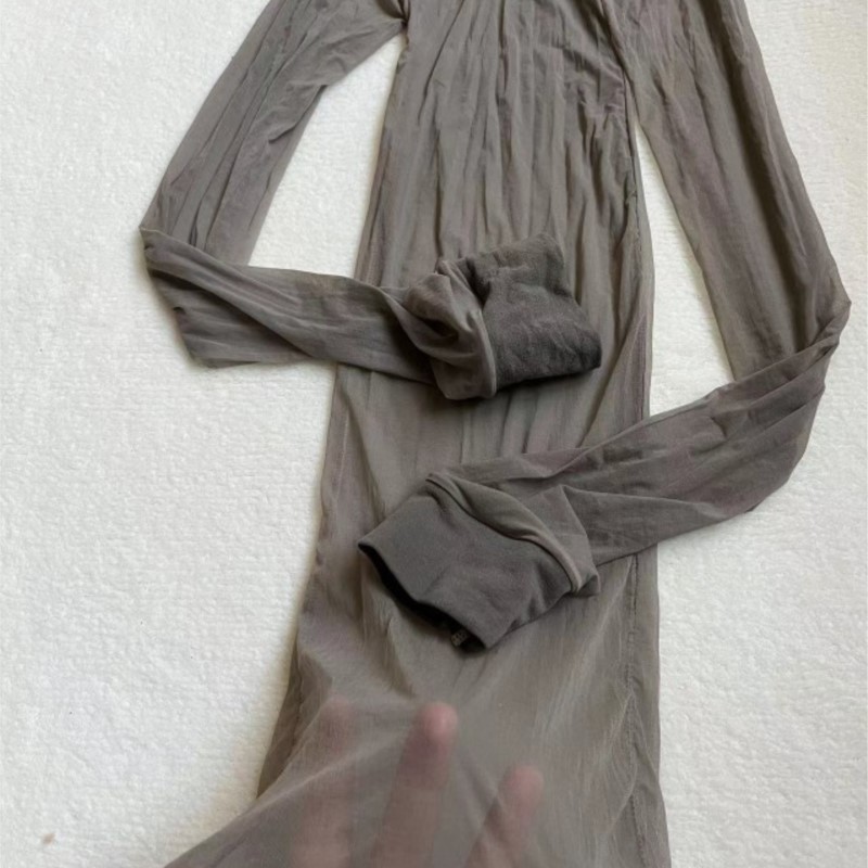 Bodystockings Transparentes e  - Sexy Mesh Sheer Bodycon Dress avaliação e preço